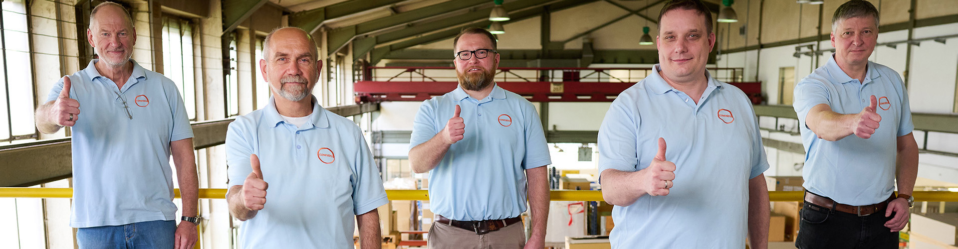 Ein Teil des stolzen Arbeitsschutzteams der Covestro Deutschland AG: Frank Wartenberg, Helmut Berg, Thomas Landschulze, Holger Polenz und Helge Hans Schoenfeld (v.l.n.r.).